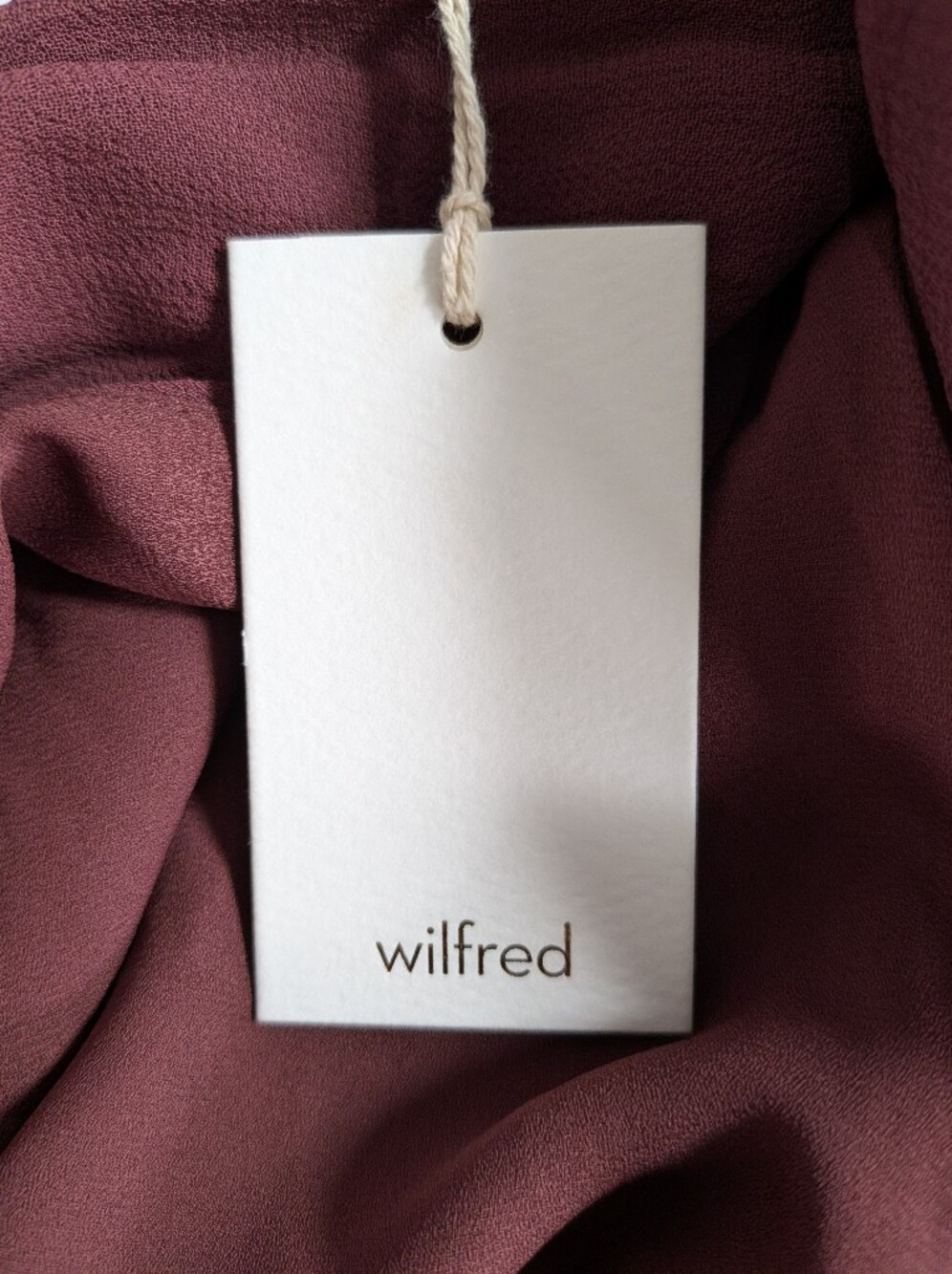 New Wilfred Lina Feminine Wrap Dress Midi Red Rust Size XXS Lined Front Tie - Picture 13 of 16